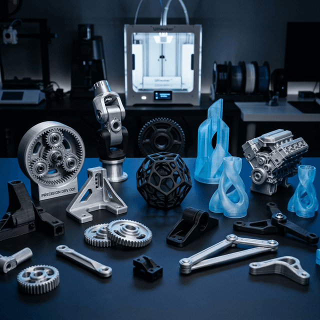Coleção de peças funcionais e decorativas impressas em 3D